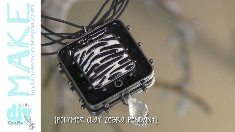 The easy way to make a zebra print pendant with polymer clay