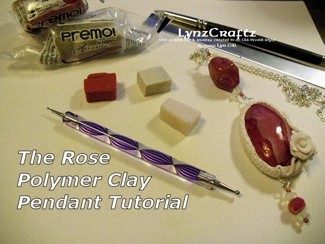 The Rose Pendant polymer clay tutorial