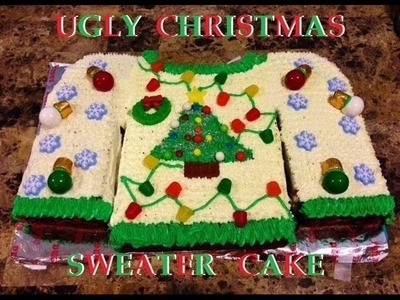 Ugly Christmas Sweater Cake