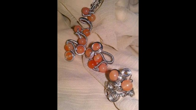 Wire Wrapped Jewelry- Polymer Clay, Natural Agate, Copper, Sterling Silver, Aluminium