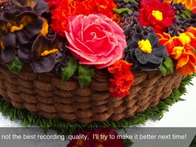 Buttercream Flowers Basket Cake
