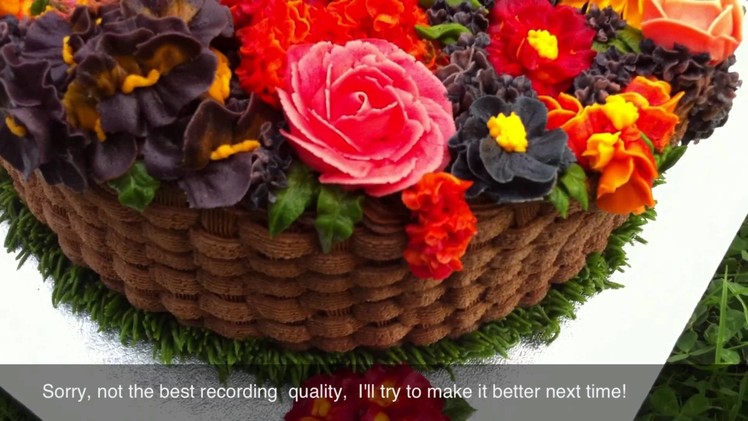 Buttercream Flowers Basket Cake