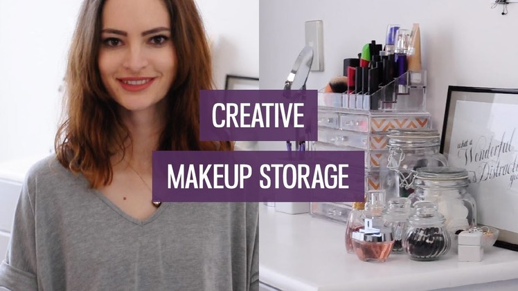 Creative makeup storage ideas for small collections | CharliMarieTV