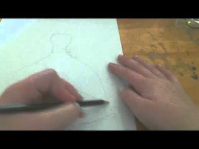 Drawing a cinderella like dress