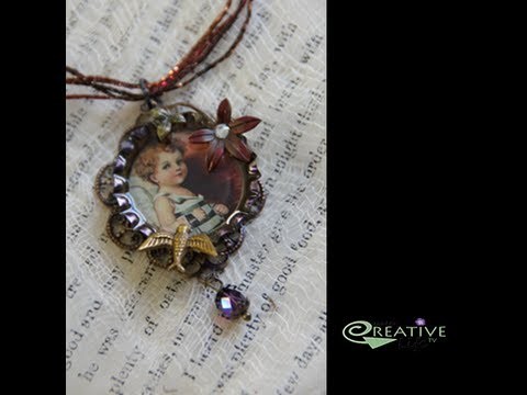 How to Create a Bird Inspired Vintage Pendant by Linda Peterson