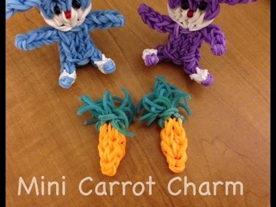 Rainbow Loom Mini Carrot Charm for the Easter Bunny Tutorial