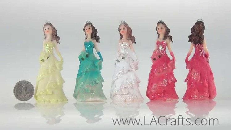3.5" Small Poly Resin Quinceanera Doll From LACrafts.com