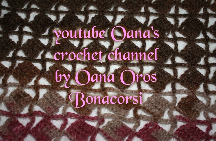 Crochet diamonds into squares stitch
