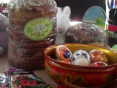 Happy Easter - Russian Easter Decoration - Easter eggs, Easter bread