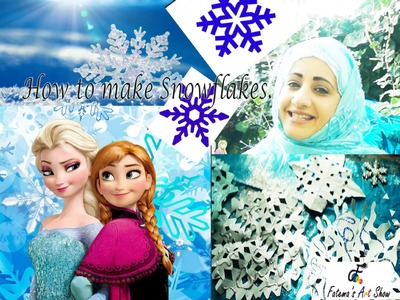 How to make Snowflake decorations for Frozen or Xmas Party | Fatema's Art Show
