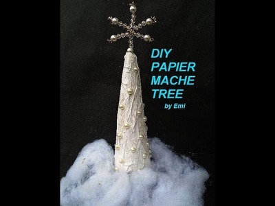 PAPIER MACHE TREES, Paper Mache, Christmas tree, paper crafts, sculpture