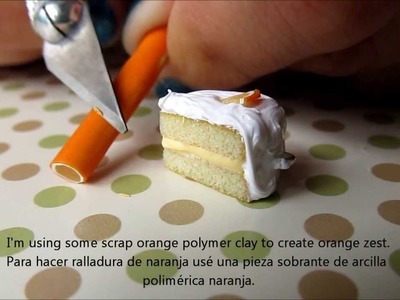 Polymer Clay Miniature Orange Cake for Earrings Tutorial