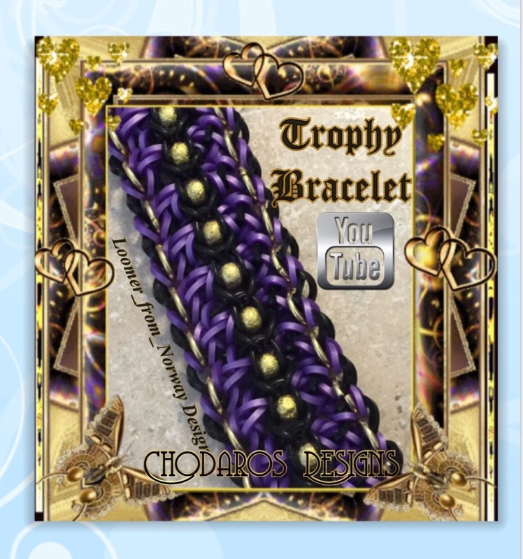 Rainbow Loom Band Trophy Bracelet Tutorial. How to