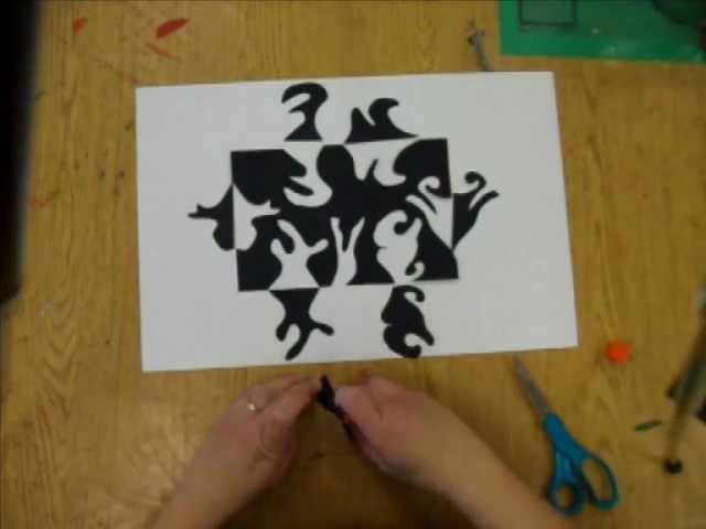 4th - 6th Grade Notan paper cut: Positive and Negative Space Design