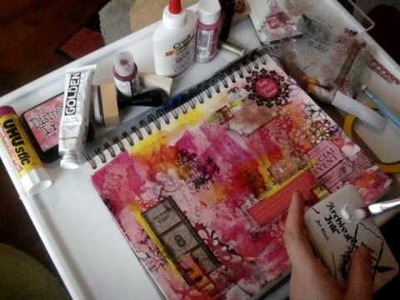 Art Journal Tutorial, finishing with collage Pt 1