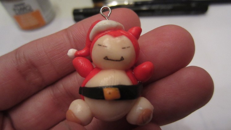 Christmas Snorlax Polymer Clay creation