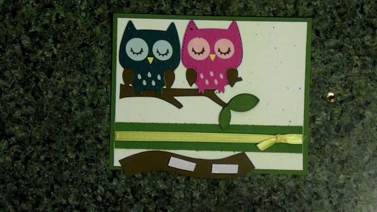 Cricut 'always on my mind' owl card  creat a critter cartridge