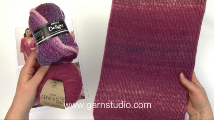 DROPS Technique Tutorial: Alternative yarn: Verdi = Delight and Brushed Alpaca Silk – Pink