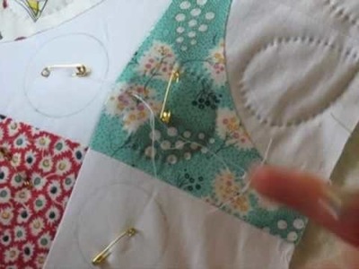 Hand Quilting 6 -- Skipping Over to a New Section