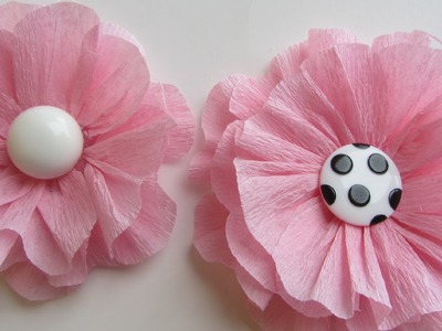 How to Make a Pink Shabby Crepe Paper Flower