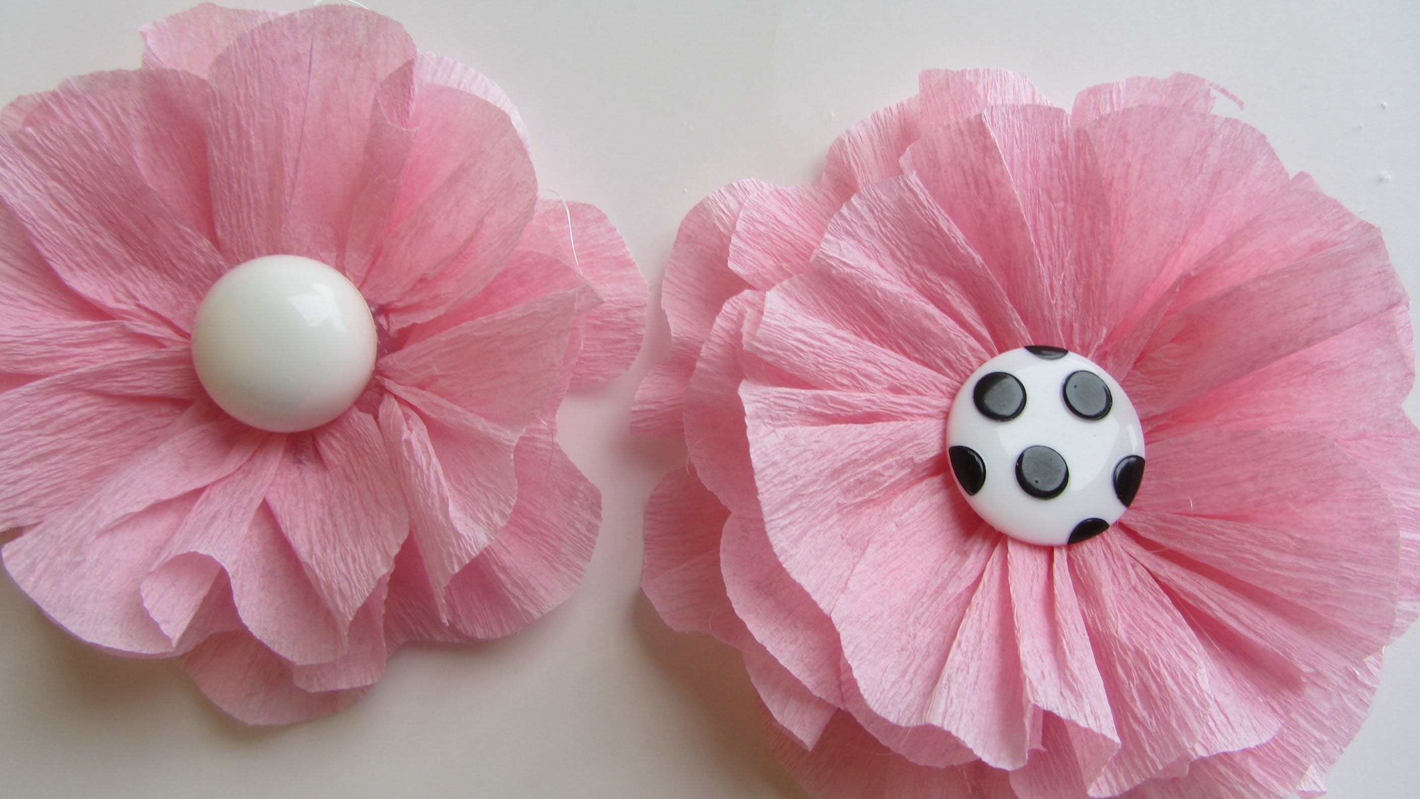 How to Make a Pink Shabby Crepe Paper Flower