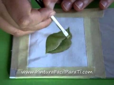 How to Paint a Leaf - Fabric Painting- Easy Painting Pintura Facil
