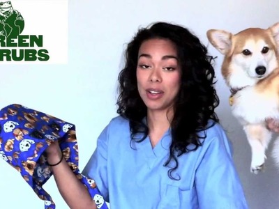 How to Put on the Super Tie Scrub Cap from Green Scrubs
