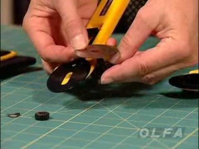 Learn how to safely and easily change blades on any size Olfa Rotary Cutter