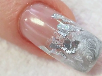 Metallic Silver Gel Nail Design Tutorial Video by Naio Nails