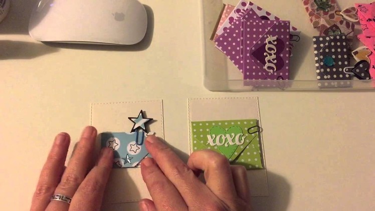 Mini envelope Embellies & instructions how to