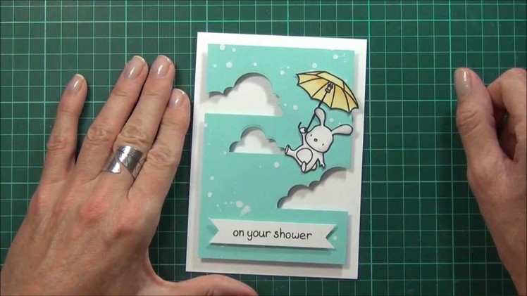 Partial Die Cutting technique   Baby Shower Card!