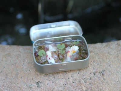 Polymer Clay and Resin Tutorial: Koi Pond in a Tin