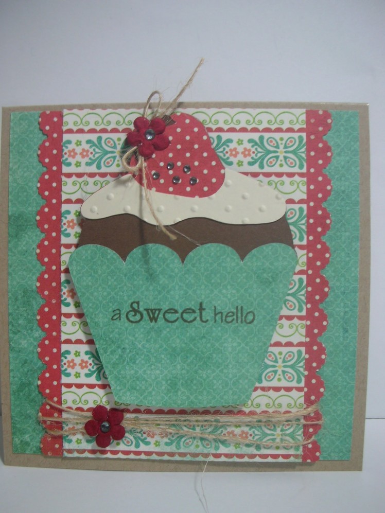A Sweet Hello. .cupcake card