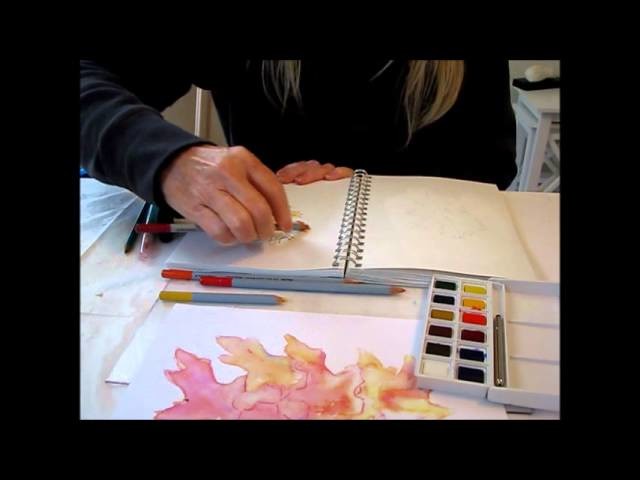 Art Journal Tutorial - Watercolor pencils, Pan Watercolors