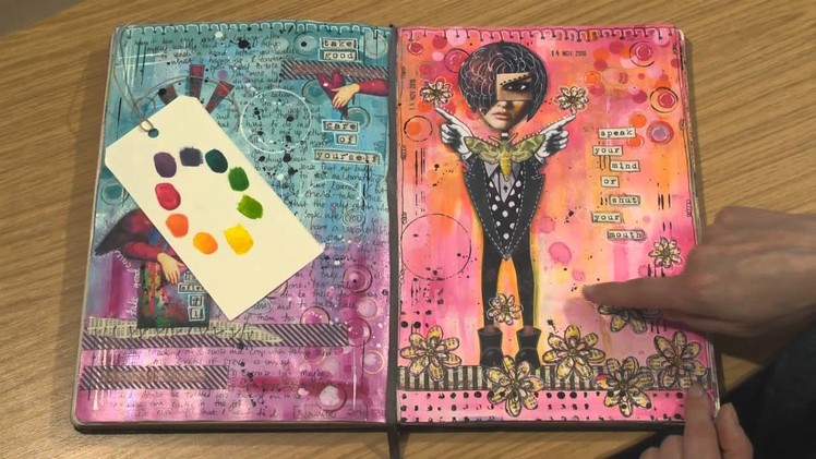 Art Journaling 1 - Right from a Blank Page