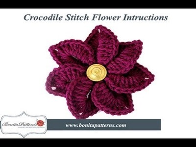 Crocodile Stitch Flower