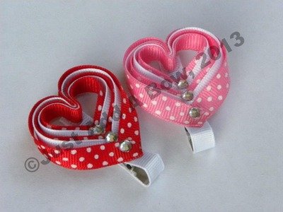 HOW TO: Make a Layered Valentine's Day Heart Clip Tutorial by Just Add A Bow