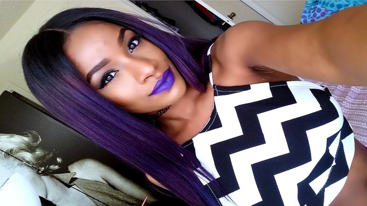 Justine Skye Purple Hair Color Tutorial