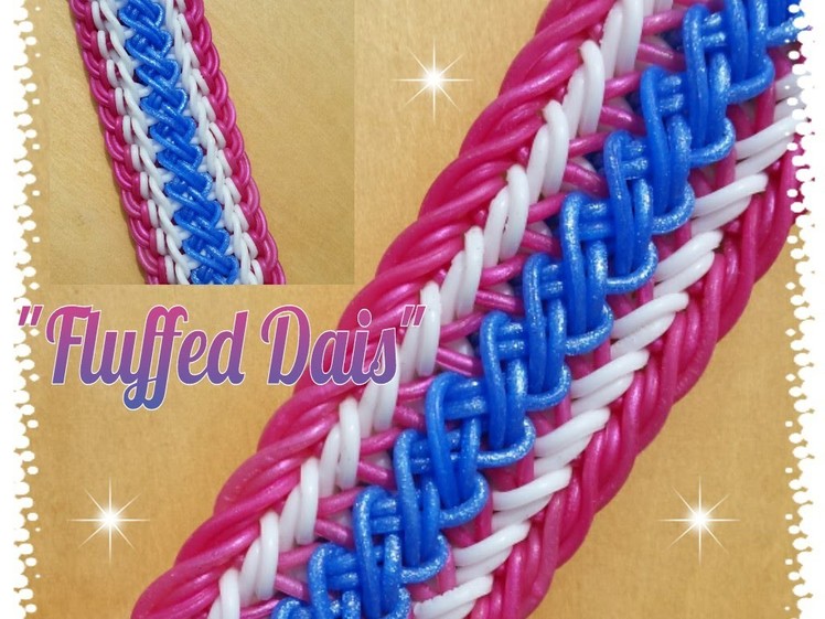New "Fluffed Dais" Rainbow Loom Bracelet. How To Tutorial