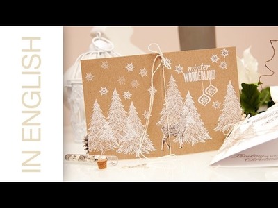 One layer front & back stamped Holiday Cards using stamps from Hero Arts