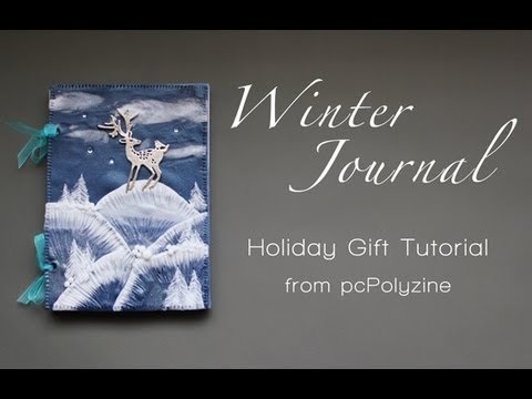 PcPolyzine Video Tutorial: Winter Journal from polymer clay
