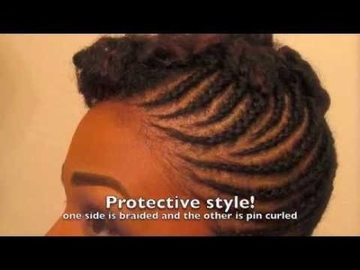 Purple Attempt #1 & Natural Hair Protective Style