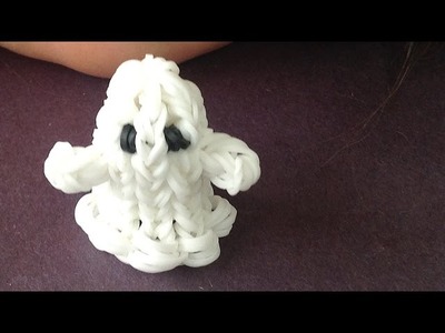 Rainbow Loom Halloween Charms: Ghost 3D - made with loom bands