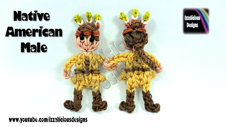 Rainbow Loom (Thanksgiving) Native American (Indian) Male Action Figure.Charm