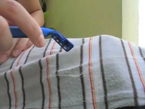 Removing Clothing Pilling With a Shaver - Side