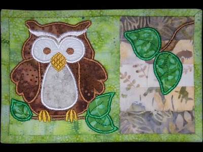 Stitching an Owl Mug Rug - Part 1