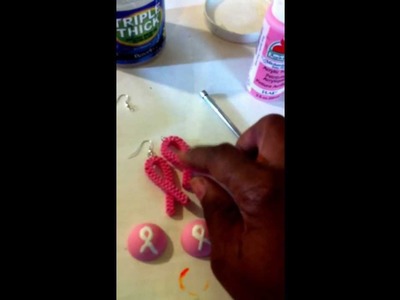 Breast Cancer How to make earrings