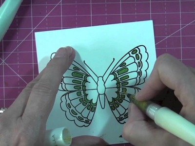 Carte "papillon" avec Marianne Design's "butterfly" card