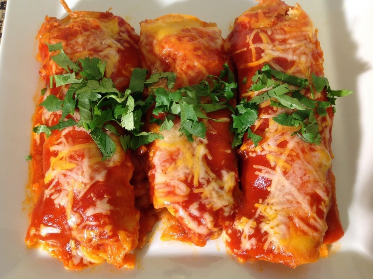 Chicken Enchilada Recipe-How To Make Chicken Enchiladas-Casserole-Sauce-Mexican Food Recipes