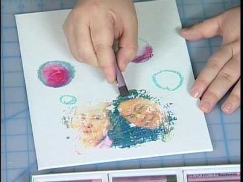 Create a Photo Canvas with Oil Pastels and Watercolors